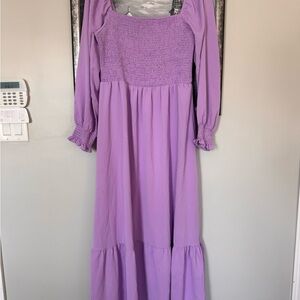 Elegant Purple Midi Dress